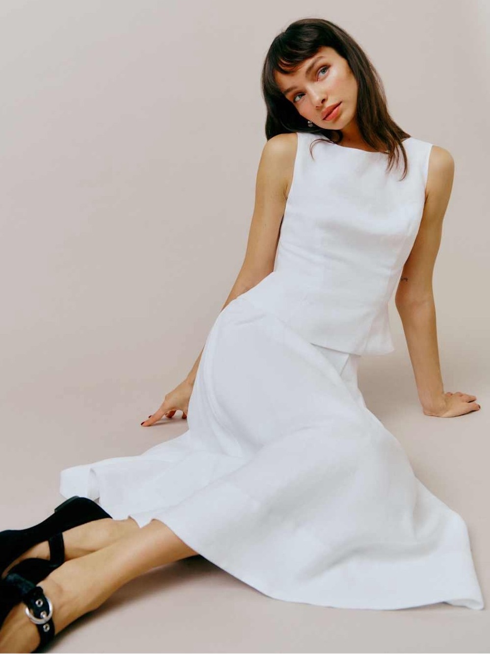 Reformation Moya Linen Two-Piece Matching Skirt Set